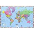 Amazon CoolOwlMaps World Wall Map Political With Flags Poster