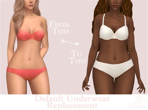 the sims resource default replacement underwear top and bottom bra panties