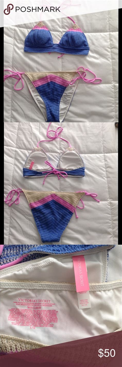 Nwot Victorias Secret Crochet Bikini Swimsuit Set Swimsuit Set