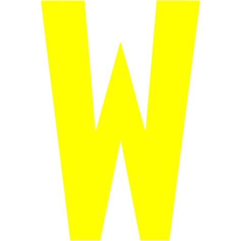 Yellow Letter W Icon Free Yellow Letter Icons
