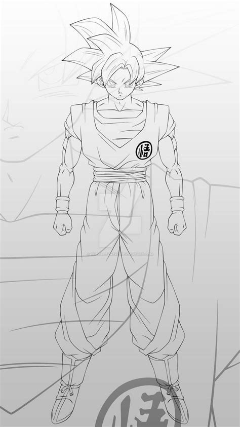 Goku Super Saiyan God 2 Lineart By Thetabbyneko On Deviantart