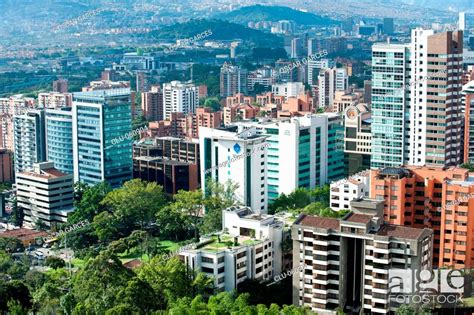 Panoramic The Poblado Medellin Antioquia Colombia Stock Photo