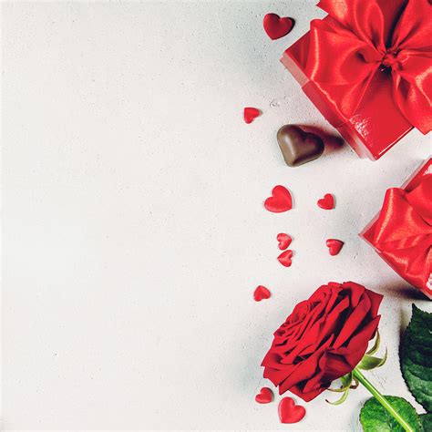 Valentines Day Background Flat Lay Top View Photograph By Natalia