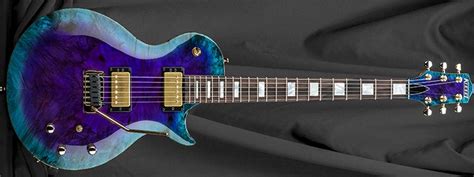 Kiesel Guitars Cs6x Aqua California Burst 50 Trans Purple Center