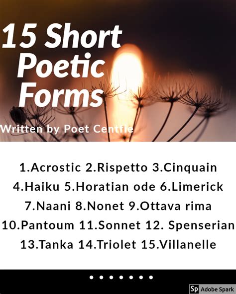 15 Types Of Short Poetic Forms With Examples Owlcation