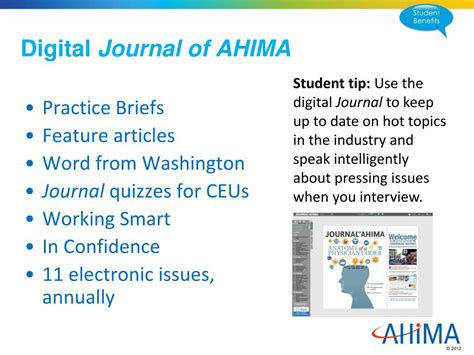 Ppt Ahima Student Membership Powerpoint Presentation Free Download