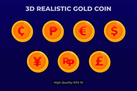 3d Realistic Gold Coin Illustration Graphic By Setiawanarief111