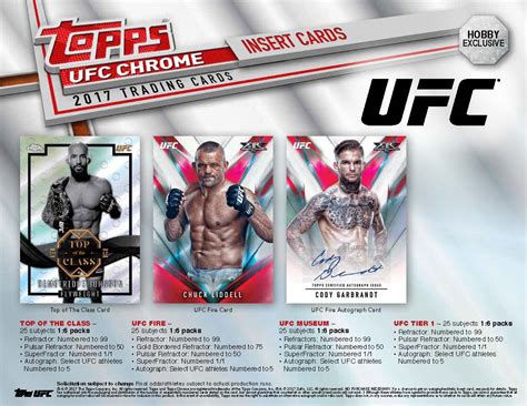 Download the ufc mobile app for past & live fights and more! 2017 Topps UFC Chrome Trading Cards NEW to the UFC Portfolio!!