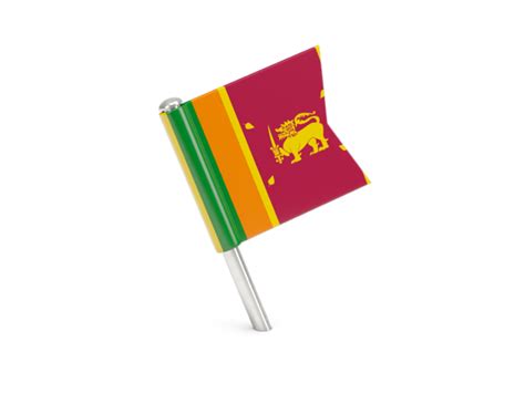 Square Flag Pin Illustration Of Flag Of Sri Lanka
