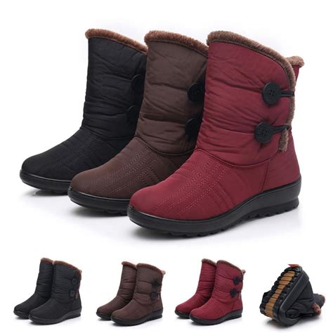 etclor botas de nieve cortas impermeables de invierno para mujer calzado zapatos cálidos comprar