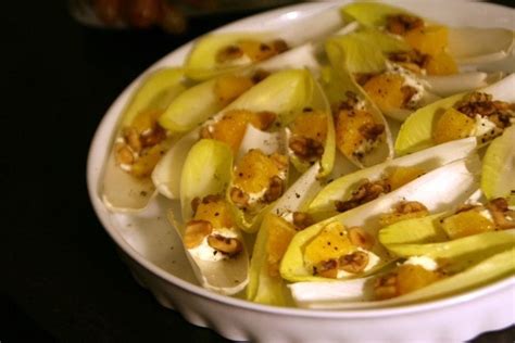 Belgian Endive With Roquefort Walnuts And Cranberries Recipe