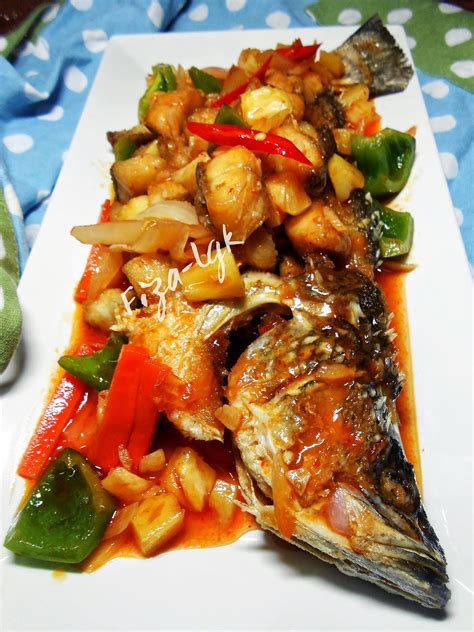 Resepi Ikan Siakap Masam Manis Simple - Resep Bunda Erita