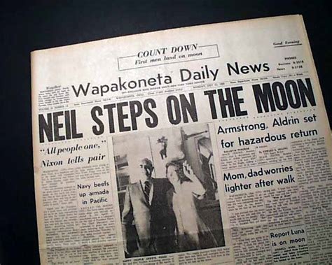Best Neil Armstrong Moon Landing Newspaper