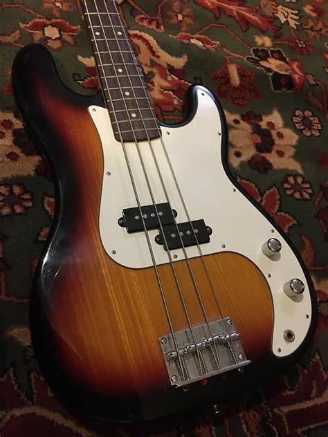 Crate P Bass Style Sunburst Electric Bass With Rosewood Reverb