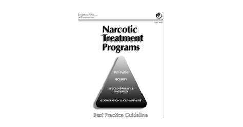 Narcotic Treatment Programs Best Practice Guideline By Dea