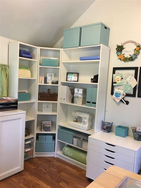 I love meori foldable boxes for flexible storage in my craft room. Craft room, scrapbook shed | Shelving unit, Contemporary ...
