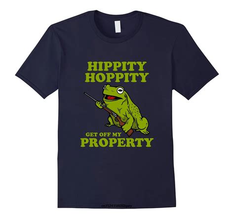 Men Funny T Shirt Women Cool Tshirt Hippity Hoppity Get Off My Property
