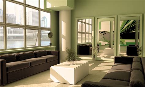 Green Living Room And Green Furniture