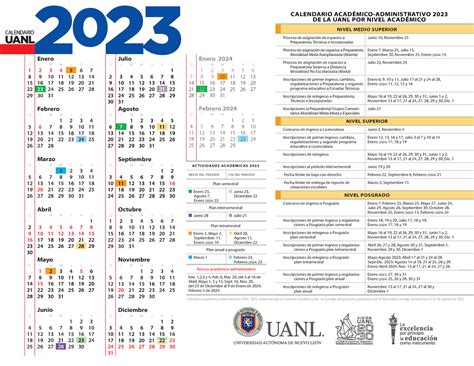 Calendario Academico Uanl 2023 Calendario AcadÉmico Administrativo