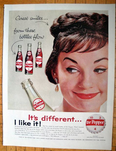 1961 Dr Pepper Smiles Flow From These Bottles Original 135 Etsy