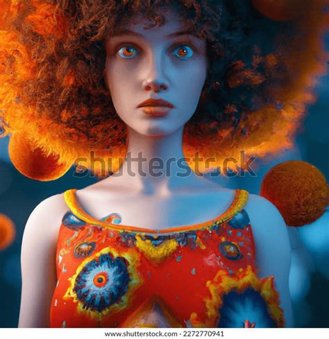 ภาพ 3d Image Girl Wearing Dress Chrysanthemum ที่สร้างโดย Ai 2272770941 Shutterstock