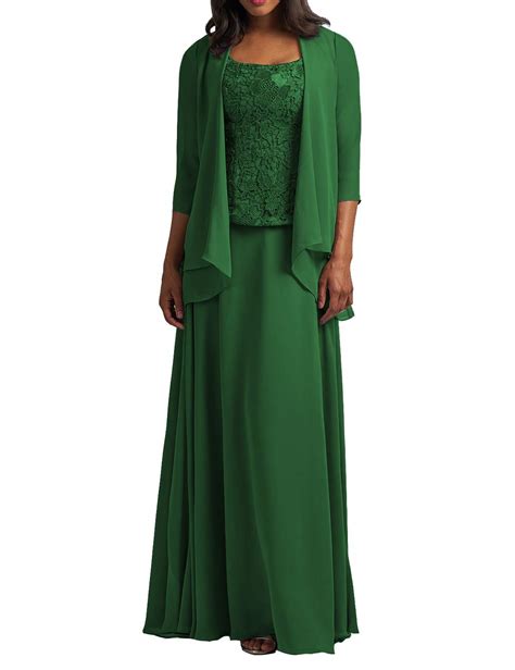 Cdress Chiffon Mother Of The Bride Dresses With Jacket Long Evening
