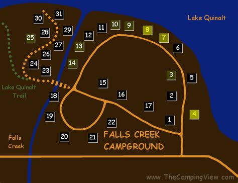 Falls Creek State Park Campground Map
