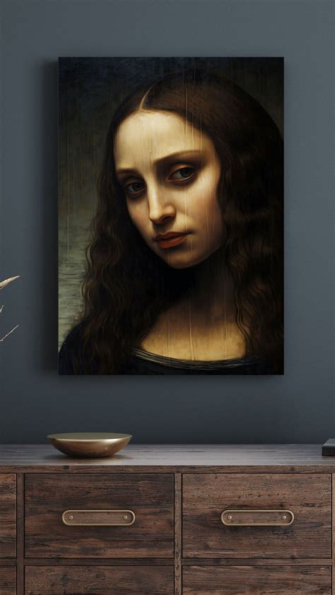 Modern Mona Lisa Gallery Wrap Thick Canvas Art Print Mona Etsy