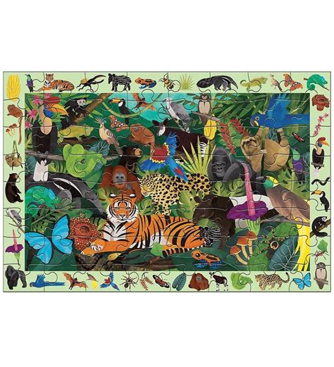 Mudpuppy Puzzle Search And Find 64 Pcs Rainforest
