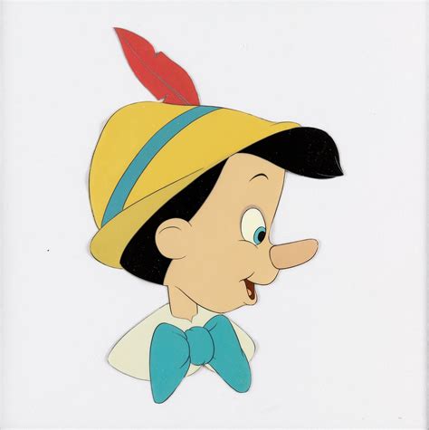 Pinocchio Portrait Production Cel Walt Disney 1940 Animation