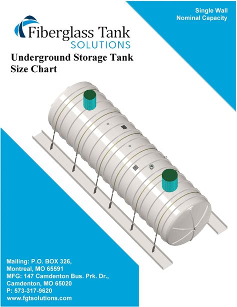 Underground Storage Tank Size Chart Fiberglass Tank Solutions