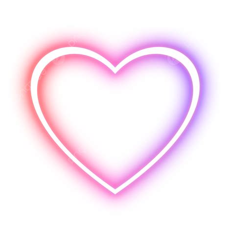 Glowing Light Clipart Hd Png Abstract Neon Love Glowing Heart Shape Instagram Style Multi