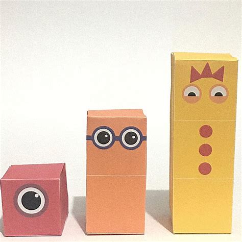 Numberblocks Free Printable Paper Toy Template Printable Paper Toys