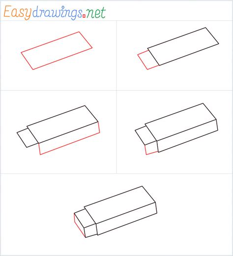How To Draw An Eraser Step By Step 5 Easy Phase