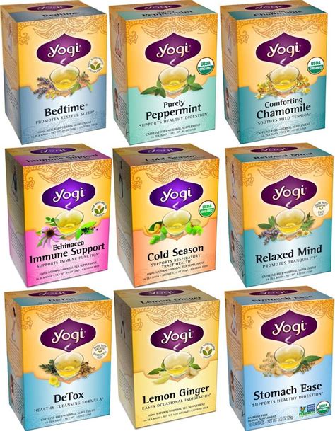 Yogi Tea Herbal Wellness 9 Flavor Variety Pack Pack Of 9 144 Tea Bags
