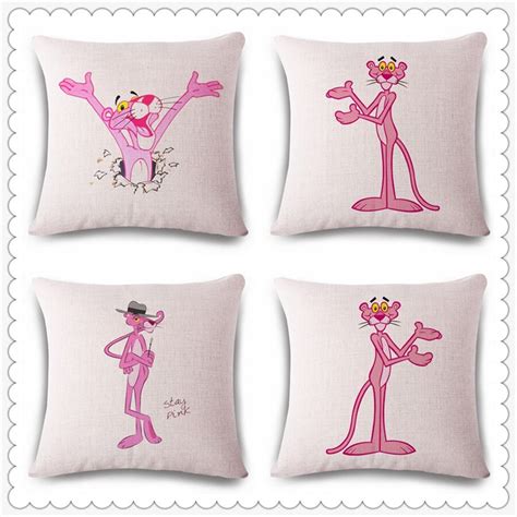 Pink Panther Fashion Cartoon Cushion Cover Home Decor Sofa Throw Pillow