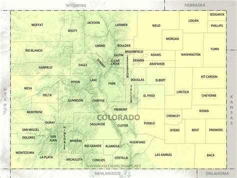 Physical Map Of Colorado