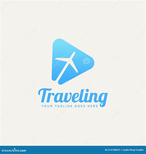Traveling Minimalist Flat Logo Icon Design Stock Vector Illustration