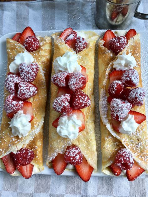 Strawberry Crepes with Homemade Whipped Cream - Jessica Gavin