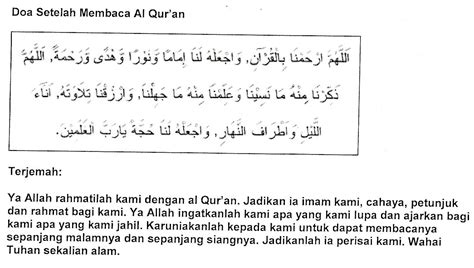 Doa Lepas Baca Al Quran At My