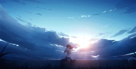 Anime Girl Sitting Alone Sad Emotional Felling Alone Lonely