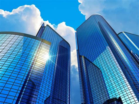 Modern Blue Reflective Office Buildings Stock Photo By ©scanrail 5221568