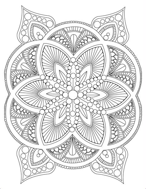 Abstract Mandala Coloring Page For Adults Digital Download Mandala