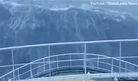 Video Shows Dramatic Moment Huge Ship Is Hit By 100ft Wave In North Sea Mega Storm Travel News
