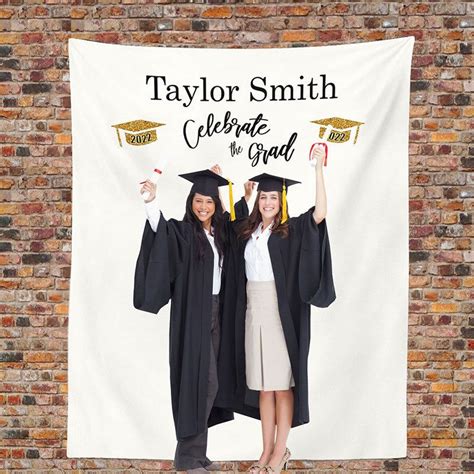 Buy Personalized College Graduation Backdrop Grad Sign Party Decor