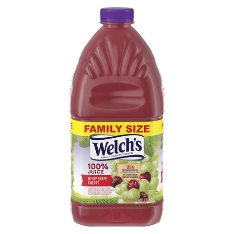 Welchs 100 White Grape Cherry Juice 96 Fl Oz Bottle
