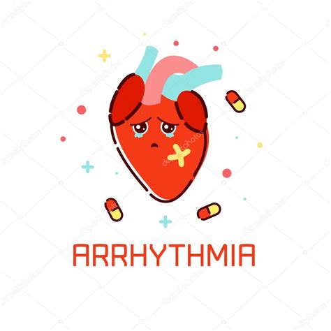 Cardiac Arrhythmia Poster Stock Vector Image By ©naumas 128355804
