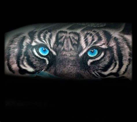 Imposing Tiger Eyes Tattoo Designs For Men Guide