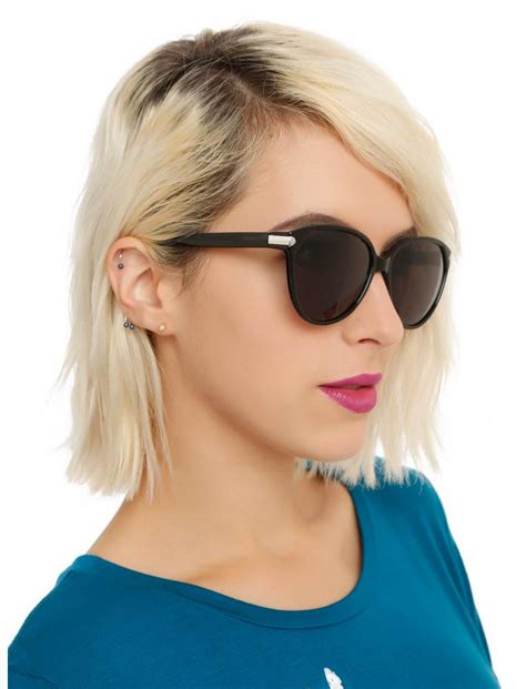 Black Oversized Round Sunglasses Hot Topic