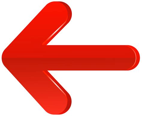 Red Arrow Clip Art Left Arrow Png Download 61484999 Free